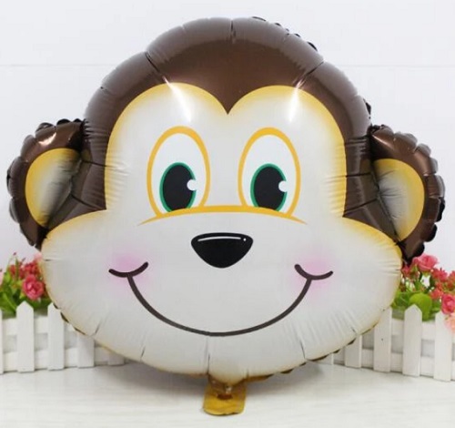 Balon mare pentru petreceri copii, model maimuta, 62x55cm