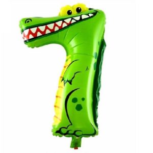 Balon Cifra 7 Crocodil Heliu pentru Petrecere Ziua Copilului
