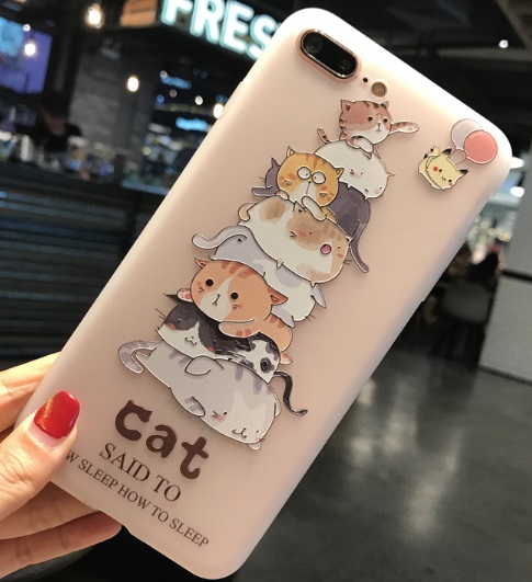 Husa Telefon iPhone - Pisici si Pikachu cu baloane