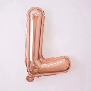Baloane cu Litere Roz - Balon Litera L, 42cm, rose-gold