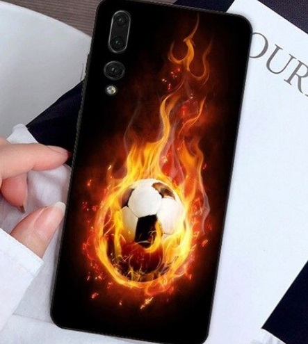 Huse Personalizate Huawei P10 Plus - Imagine Printata Minge de Fotbal in Flacari