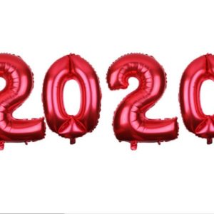Set Baloane Cifre 2020 Rosii, Petrecere Revelion, Anul Nou