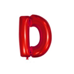 Balon Litera D, 42cm, Rosu, Heliu sau Aer