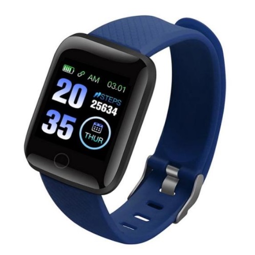 Bratara Smart Fitness 116 Plus Android/IOS, Bluetooth, Albastra