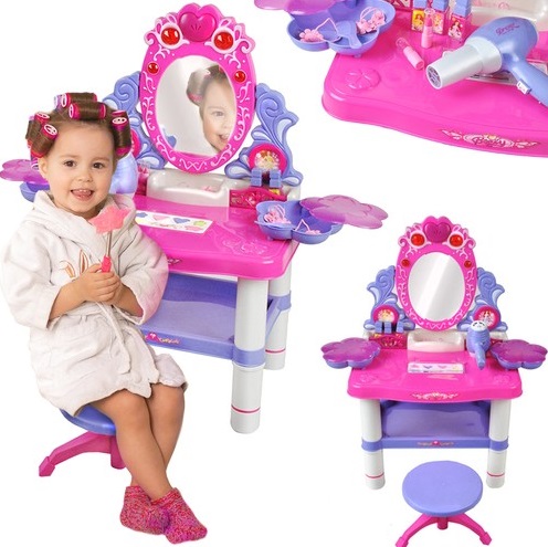 Scissors Monumental Monday Dressing table / Masuta machiaj pentru fetite cu scaun si accesorii