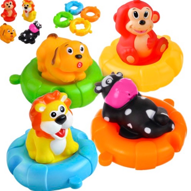 Set jucarii pentru baie in forma de animale - Jucarii baie bebelusi