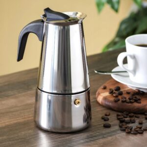 Espressor cafea pentru aragaz 450 ml, 9 cesti, inox