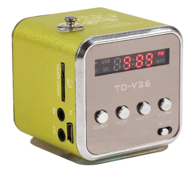 Mini Radio FM cu Acumulator, Verde Deschis Mini Radio FM cu Acumulator, Verde Deschis