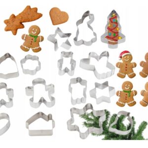 Set 15 forme pentru prajituri de Craciun, biscuiti, fursecuri, etc.