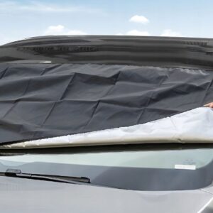 Parasolar auto exterior cu doua fete pentru vara si iarna, termoizolant