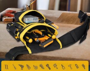 Centura scule si unelte dubla, pentru constructori, electricieni, tamplari, mecanici, etc.