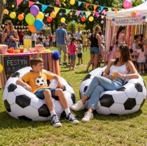 Fotolii gonflabile minge de fotbal pentru adulti sau copii