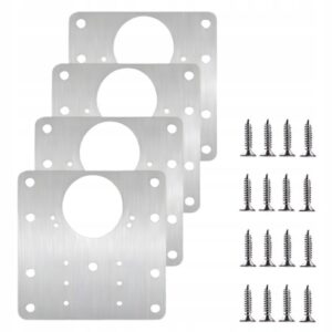 Kit reparatie balamale, fixare usi mobila, 4 placi cu suruburi