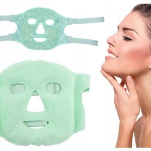 Masca de fata reutilizabila cu gel cald sau rece, roz, cearcane, puncte negre, masca cosmetica