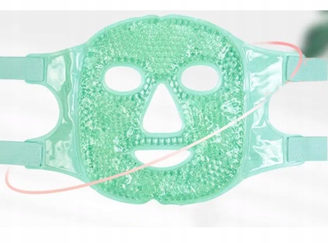 Masca de fata reutilizabila cu gel cald sau rece, verde, cearcane, puncte negre Masca de fata reutilizabila cu gel cald sau rece, verde, cearcane, puncte negre
