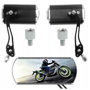 Set doua oglinzi pentru motocicleta sau scuter, din aluminiu, negre, M10 sau M8
