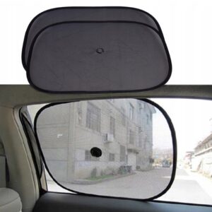 Set 2 parasolare auto geamuri laterale, negre, 44 x 38.5 cm