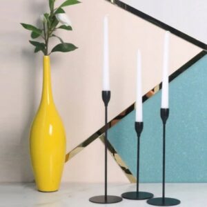 Set 3 sfesnice metalice pentru lumanari