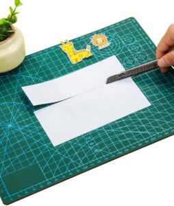 Plansa suport pentru taiere, croit tipare, format A3 cu 2 fete, gradate, verde