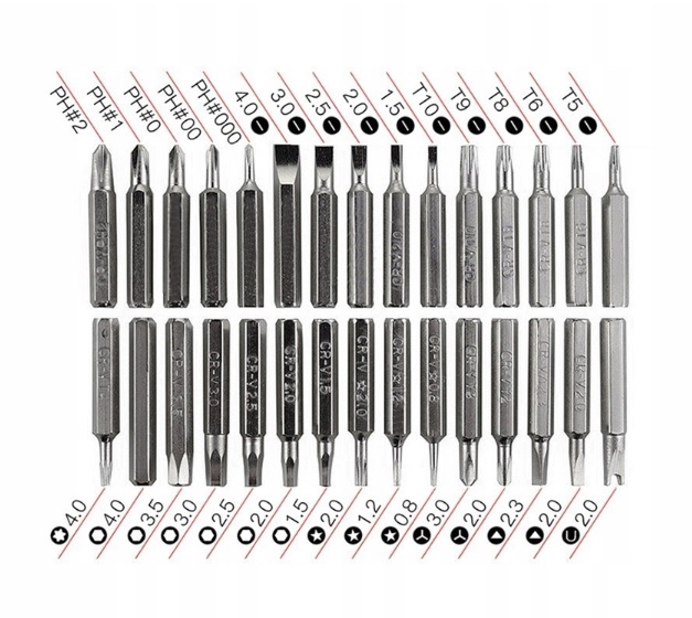 Surubelnita magnetica de precizie cu 30 varfuri detasabile Surubelnita magnetica de precizie cu 30 varfuri detasabile