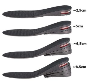 Branturi cu perna de aer cu talonete inaltatoare, efect de crestere a inaltimii pana la 8.5 cm