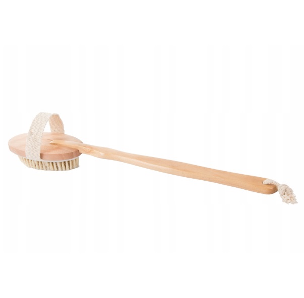 Perie cu peri naturali de agave pentru masaj corporal exfoliant umed sau uscat, maner lung Perie cu peri naturali de agave pentru masaj corporal exfoliant umed sau uscat, maner lung